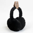 Silky Faux Fur Earmuffs - Black
