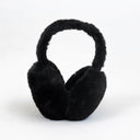 Silky Faux Fur Earmuffs - Black