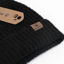 Waffle Knit Beanie BLACK