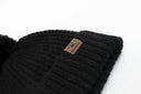 Waffle Knit Beanie BLACK