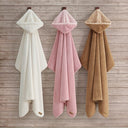 COZY HOODED WEARABLE BLANKET ICED COFFEE IVORY